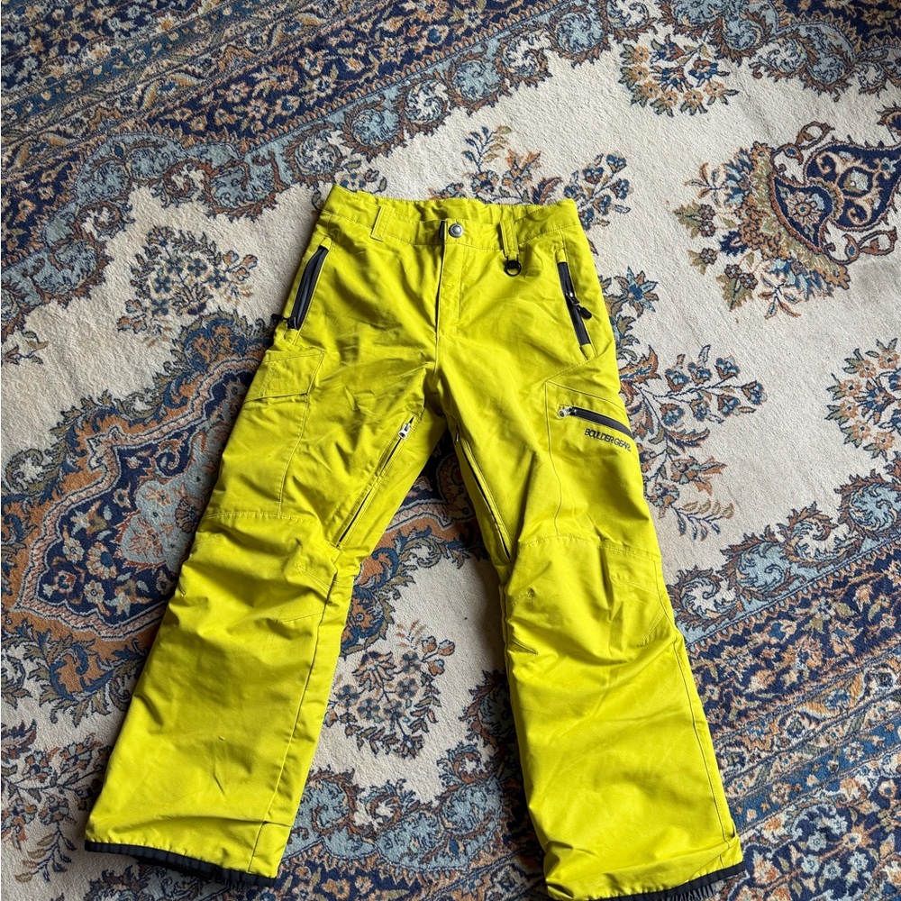 Bright Yellow Kids ski Pants